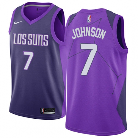 Youth Nike Phoenix Suns 7 Kevin Johnson Swingman Purple NBA Jersey - City Edition