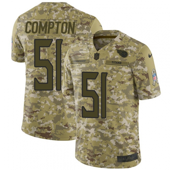 Youth Nike Tennessee Titans 51 Will Compton Limited Camo 2018 Salute to Service NFL Jersey