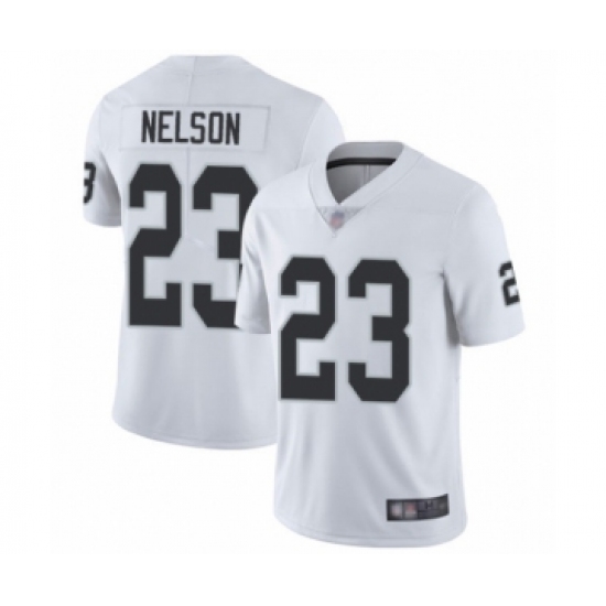 Men's Oakland Raiders 23 Nick Nelson White Vapor Untouchable Limited Player Football Jersey