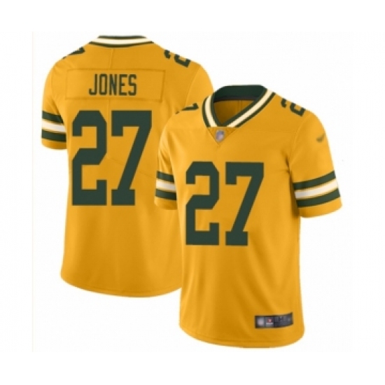 Youth Green Bay Packers 27 Josh Jones Limited Gold Inverted Legend Football Jersey