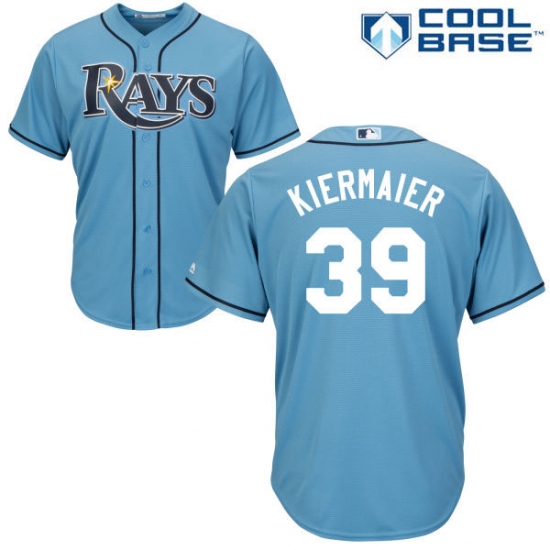 Men's Majestic Tampa Bay Rays 39 Kevin Kiermaier Replica Light Blue Alternate 2 Cool Base MLB Jersey