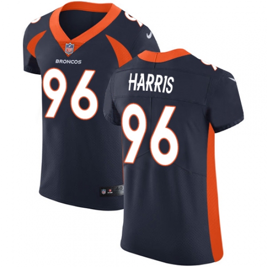 Men's Nike Denver Broncos 96 Shelby Harris Navy Blue Alternate Vapor Untouchable Elite Player NFL Jersey