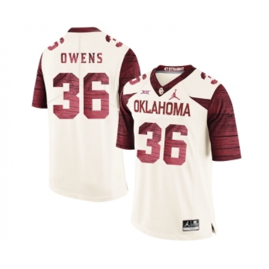 Oklahoma Sooners 36 Steve Owens White 47 Game Winning Streak College Football Jersey