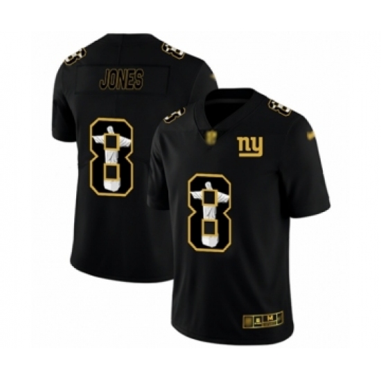 Men's New York Giants 8 Daniel Jones Black Jesus Faith Limited Football Jersey