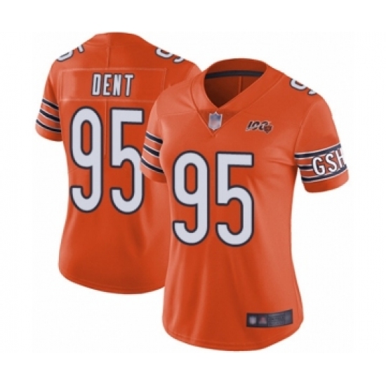 Women's Chicago Bears 95 Richard Dent Orange Alternate 100th Season Limited Football Jersey