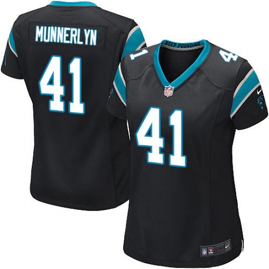 Women's Nike Carolina Panthers 41 Captain Munnerlyn Game Black Team Color NFL Jersey