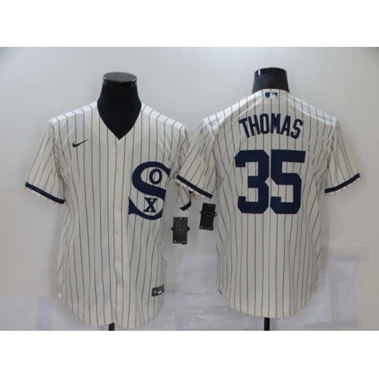 Men's Nike Chicago White Sox 35 Frank Thomas Cream Game 2021 Field of Dreams Jersey