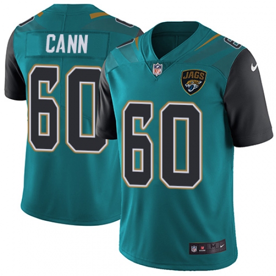 Men's Nike Jacksonville Jaguars 60 A. J. Cann Teal Green Team Color Vapor Untouchable Limited Player NFL Jersey