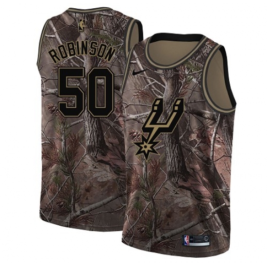 Men's Nike San Antonio Spurs 50 David Robinson Swingman Camo Realtree Collection NBA Jersey