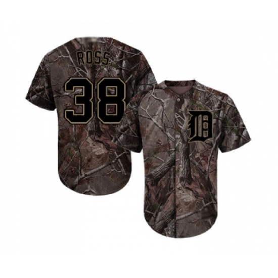 Men's Detroit Tigers 38 Tyson Ross Authentic Camo Realtree Collection Flex Base Baseball Jersey