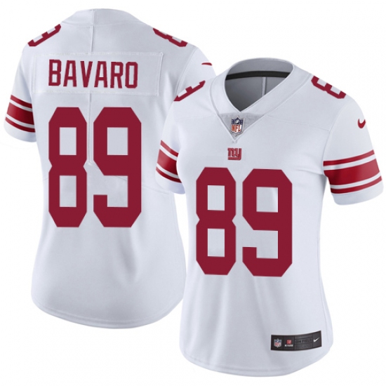 Women's Nike New York Giants 89 Mark Bavaro White Vapor Untouchable Limited Player NFL Jersey