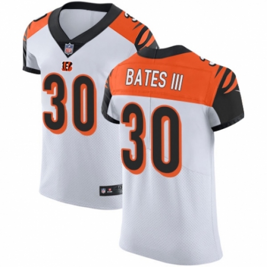 Men's Nike Cincinnati Bengals 30 Jessie Bates III White Vapor Untouchable Elite Player NFL Jersey