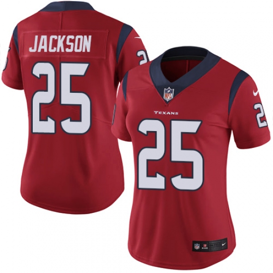 Women's Nike Houston Texans 25 Kareem Jackson Elite Red Alternate NFL Jersey