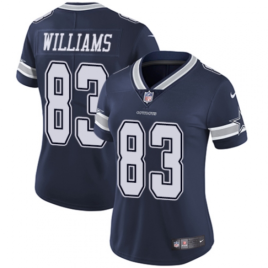 Women's Nike Dallas Cowboys 83 Terrance Williams Navy Blue Team Color Vapor Untouchable Limited Player NFL Jersey