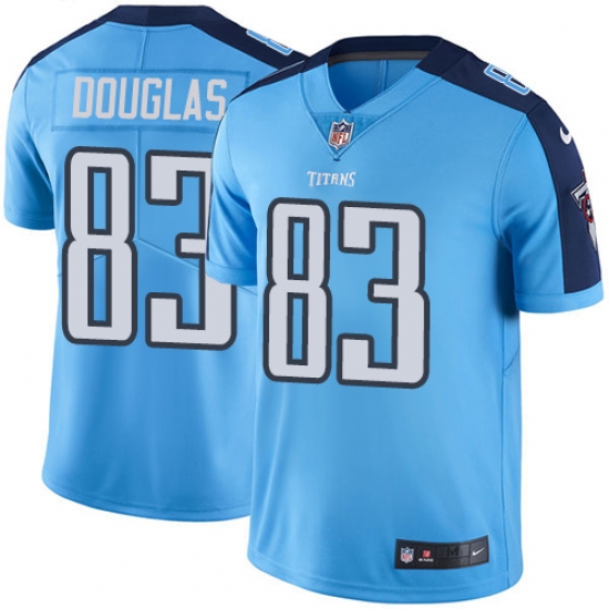 Youth Nike Tennessee Titans 83 Harry Douglas Elite Light Blue Team Color NFL Jersey