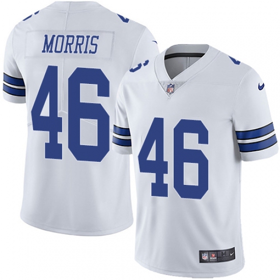 Men's Nike Dallas Cowboys 46 Alfred Morris White Vapor Untouchable Limited Player NFL Jersey