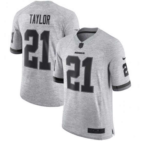 Men's Nike Washington Redskins 21 Sean Taylor Limited Gray Gridiron II NFL Jersey