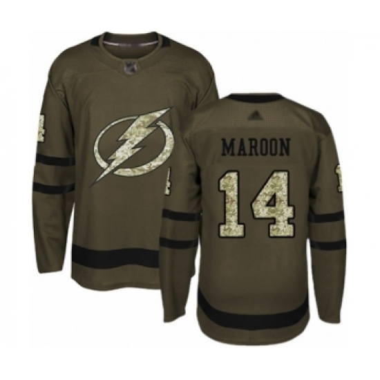 Youth Tampa Bay Lightning 14 Patrick Maroon Authentic Green Salute to Service Hockey Jersey