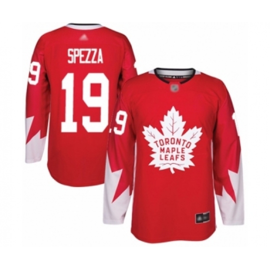 Men's Toronto Maple Leafs 19 Jason Spezza Authentic Red Alternate Hockey Jersey