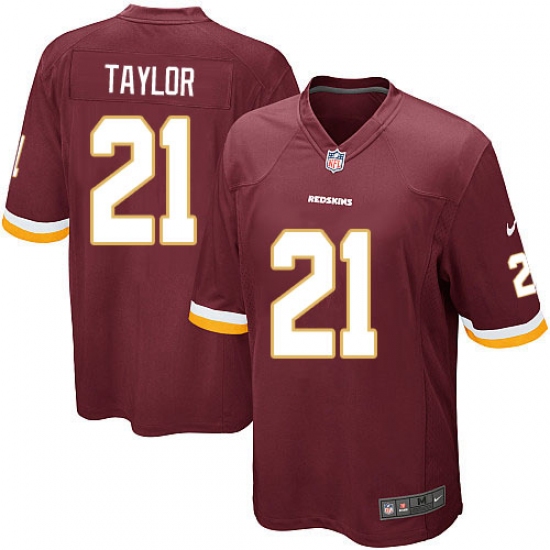 Men's Nike Washington Redskins 21 Sean Taylor Game Burgundy Red Team Color NFL Jersey