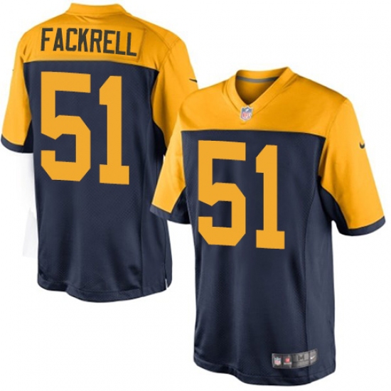 Men's Nike Green Bay Packers 51 Kyler Fackrell Limited Navy Blue Alternate NFL Jersey