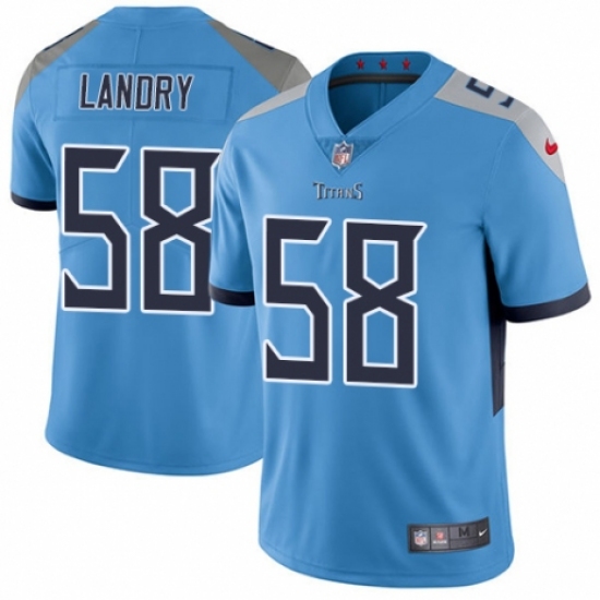 Youth Nike Tennessee Titans 58 Harold Landry Light Blue Alternate Vapor Untouchable Elite Player NFL Jersey