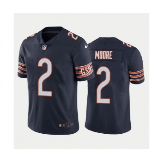 Men's Chicago Bears 2 D.J. Moore Navy Vapor Untouchable Stitched Football Jersey