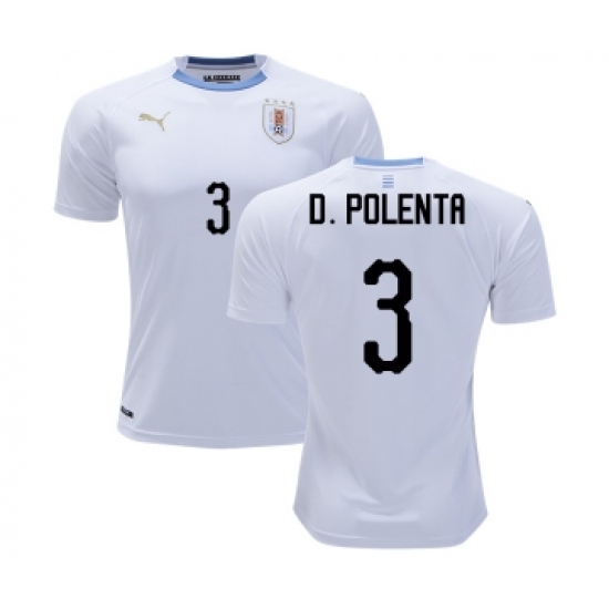 Uruguay 3 D.Polenta Away Soccer Country Jersey