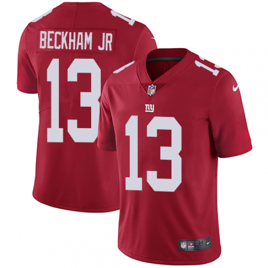 Youth Nike New York Giants 13 Odell Beckham Jr Red Alternate Vapor Untouchable Limited Player NFL Jersey