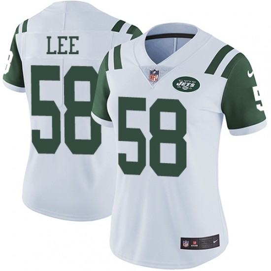 Women's Nike New York Jets 58 Darron Lee White Vapor Untouchable Limited Player NFL Jersey