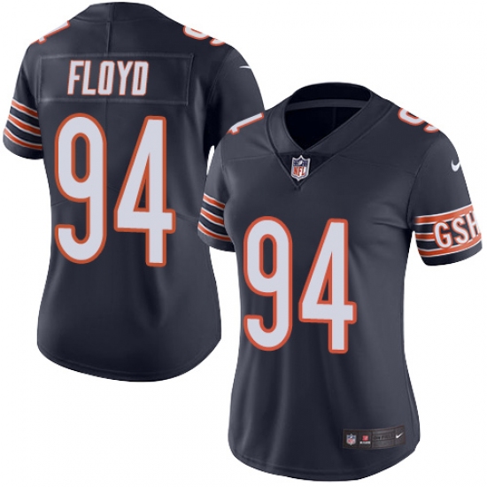 Women's Nike Chicago Bears 94 Leonard Floyd Navy Blue Team Color Vapor Untouchable Limited Player NFL Jersey