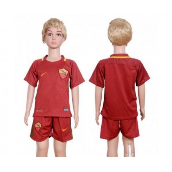 Roma Blank Home Kid Soccer Club Jersey