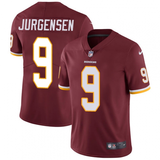 Men's Nike Washington Redskins 9 Sonny Jurgensen Burgundy Red Team Color Vapor Untouchable Limited Player NFL Jersey