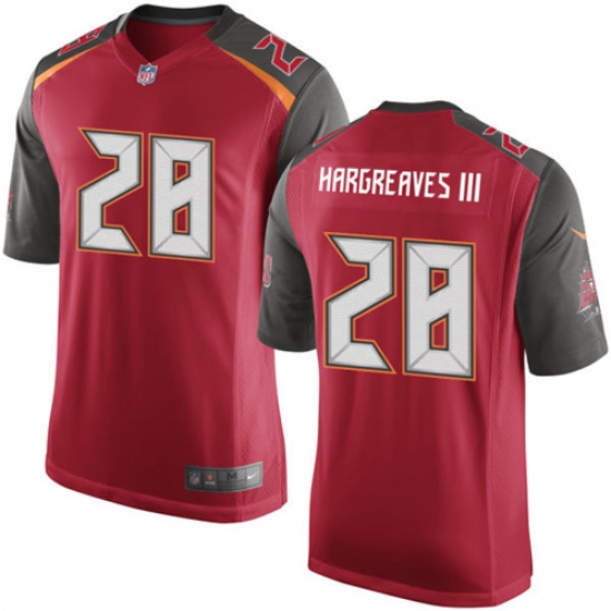Men's Nike Tampa Bay Buccaneers 28 Vernon Hargreaves III Game Red Team Color NFL Jersey