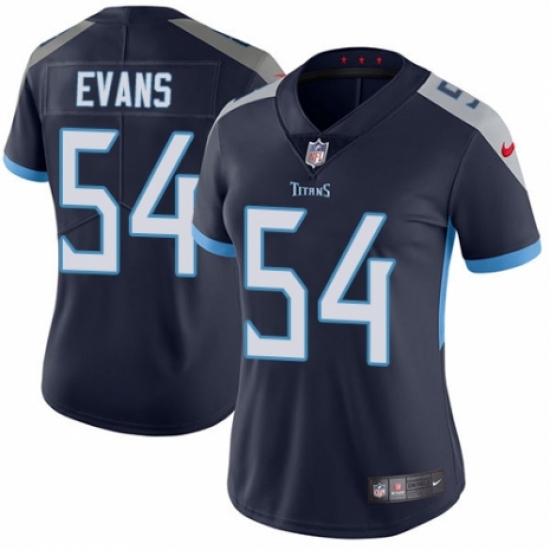 Women's Nike Tennessee Titans 54 Rashaan Evans Navy Blue Team Color Vapor Untouchable Elite Player NFL Jersey