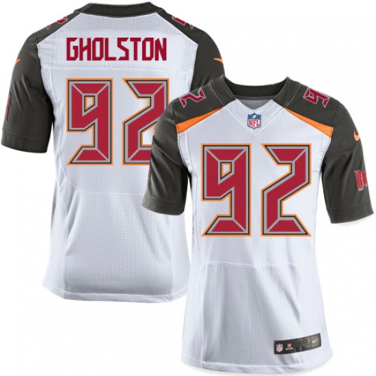 Men's Nike Tampa Bay Buccaneers 92 William Gholston Elite White NFL Jersey