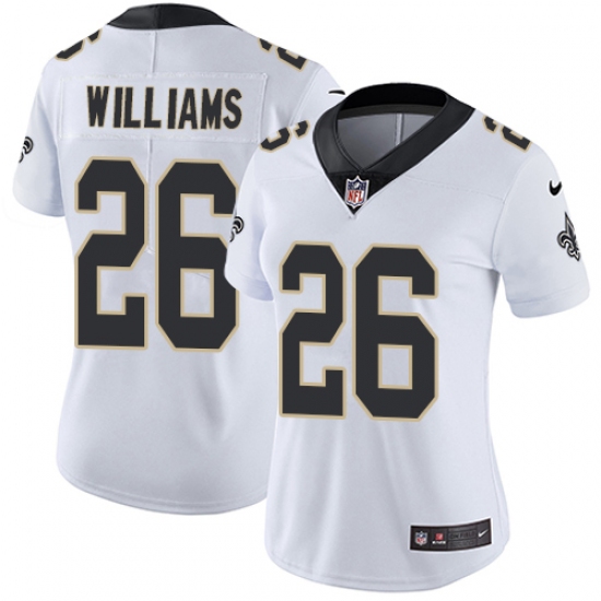 Women's Nike New Orleans Saints 26 P. J. Williams White Vapor Untouchable Elite Player NFL Jersey