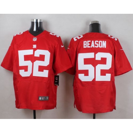 Nike Giants 52 Jon Beason Red Alternate Men's Stitched NFL Elite Jersey