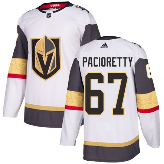 Men's Adidas Vegas Golden Knights 67 Max Pacioretty Authentic White Away NHL Jersey