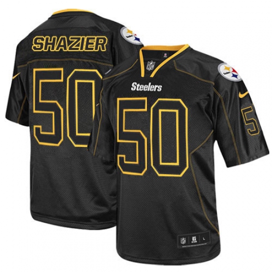 Men's Nike Pittsburgh Steelers 50 Ryan Shazier Elite Lights Out Black NFL Jersey