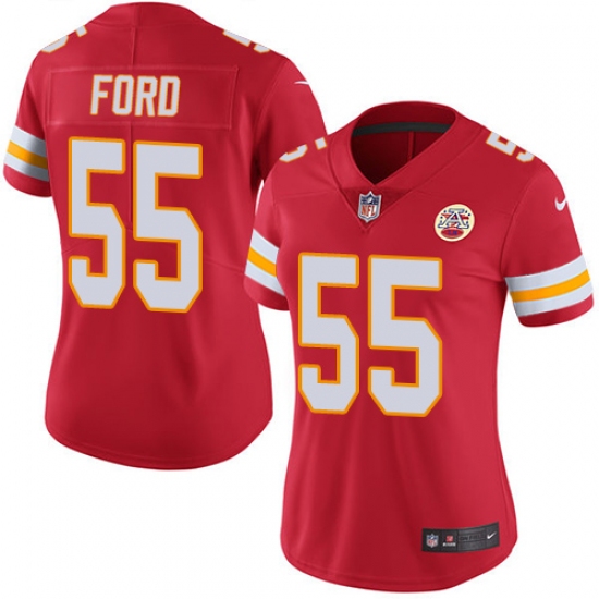Women's Nike Kansas City Chiefs 55 Dee Ford Red Team Color Vapor Untouchable Limited Player NFL Jersey