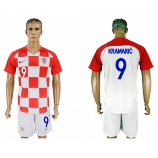 Croatia 9 Kramaric Home Soccer Country Jersey