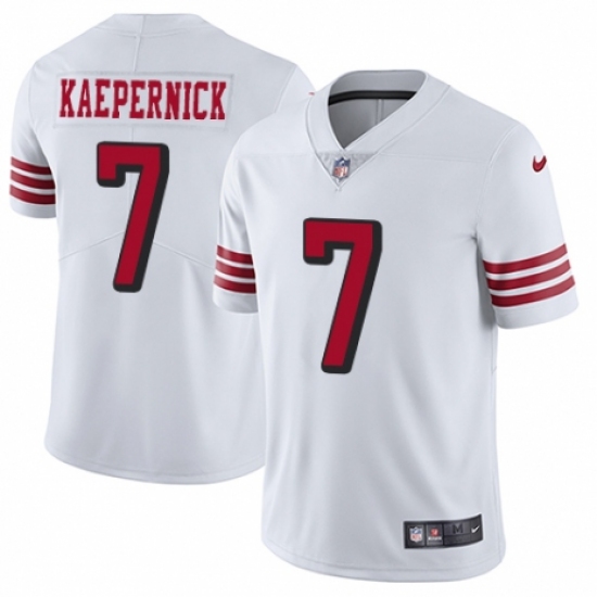 Youth Nike San Francisco 49ers 7 Colin Kaepernick Limited White Rush Vapor Untouchable NFL Jersey