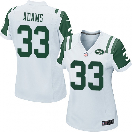 Women's Nike New York Jets 33 Jamal Adams Game White NFL Jersey