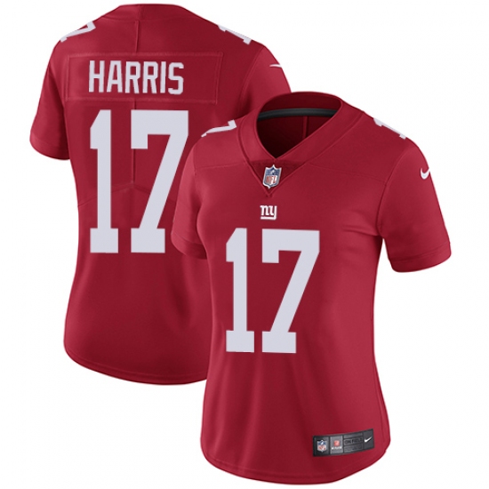 Women's Nike New York Giants 17 Dwayne Harris Elite Red Alternate NFL Jersey