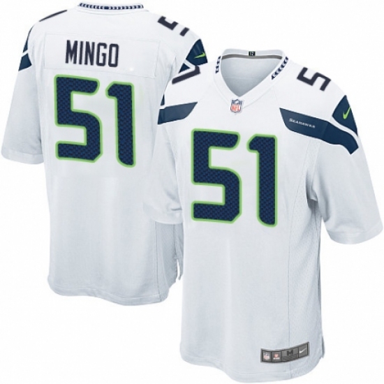 Men's Nike Seattle Seahawks 51 Barkevious Mingo Game White NFL Jersey