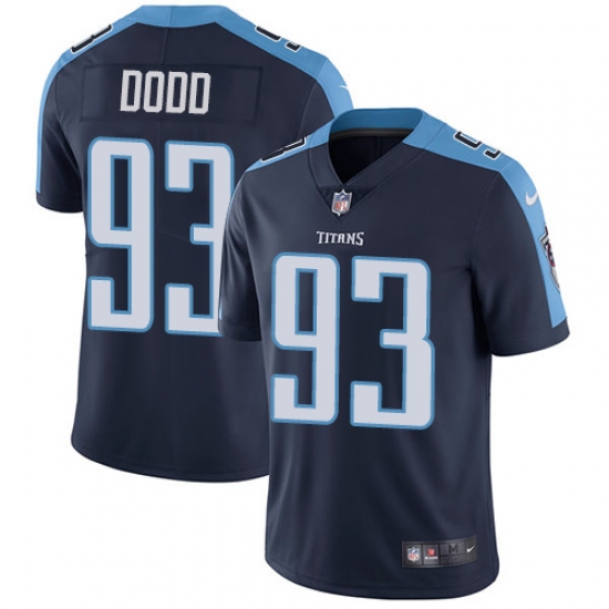 Men's Nike Tennessee Titans 93 Kevin Dodd Navy Blue Alternate Vapor Untouchable Limited Player NFL Jersey