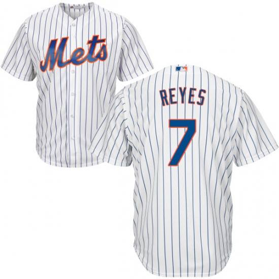 Youth Majestic New York Mets 7 Jose Reyes Authentic White Home Cool Base MLB Jersey