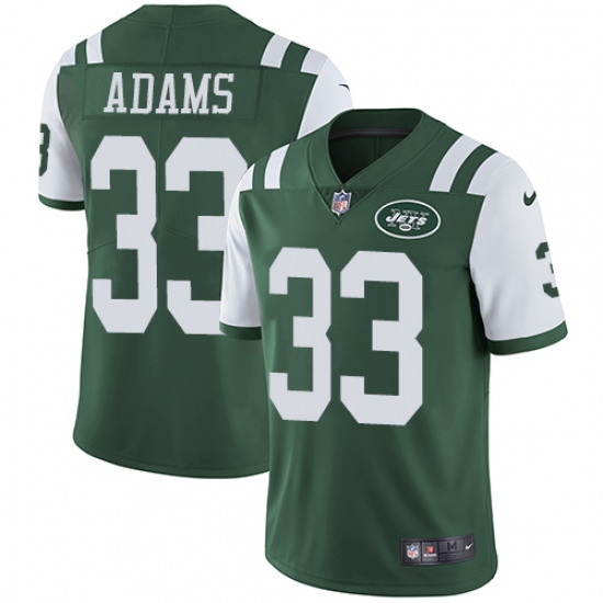 Men's Nike New York Jets 33 Jamal Adams Green Team Color Vapor Untouchable Limited Player NFL Jersey