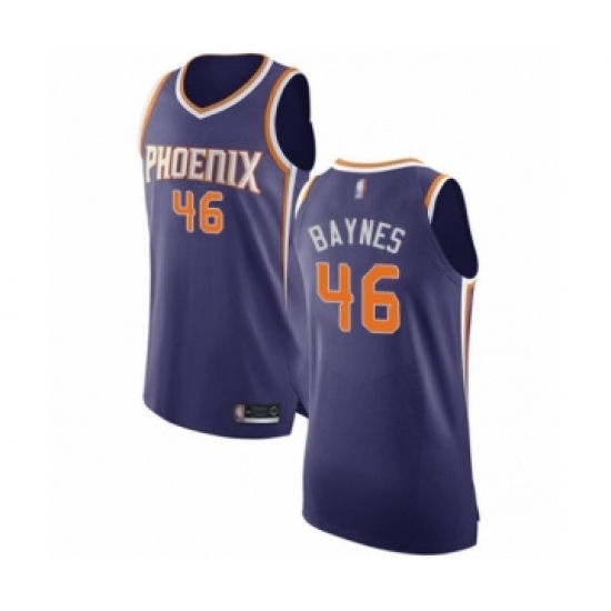 Men's Phoenix Suns 46 Aron Baynes Authentic Purple Basketball Jersey - Icon Edition